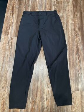 Uniqlo Smart Stretch Black Tech Pant Non Wrinkle Slim Work Dress S 30 x 28
